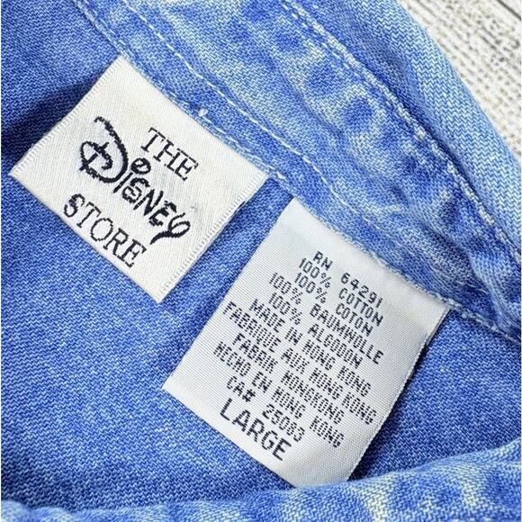 Disney Store Vibtage Denim Button Shirt Embroidered Mickey & Friends Size Lg - Picture 3 of 12